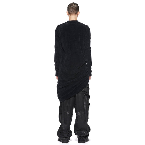 JULIUS 917KNM7 Black / Shirring Knit Top